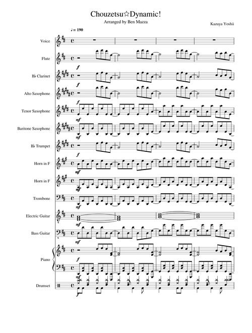 Dragon Ball Super Opening Theme 1: Chouzetsu☆Dynamic! (Concert Band)