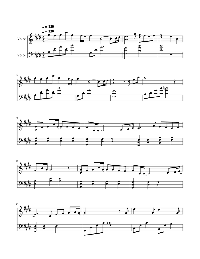Flower letter iljimae ost park hyo shin sheet music for vocals