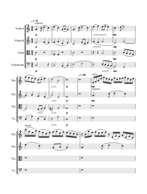 string quartet counterpoint practice