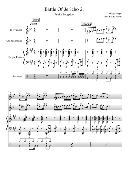 The Battle Of Jericho – Moses Hogan - Fat banana band arrangement