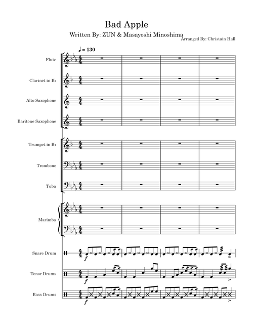 Bad Apple – ZUN - Marching Band Arrangement