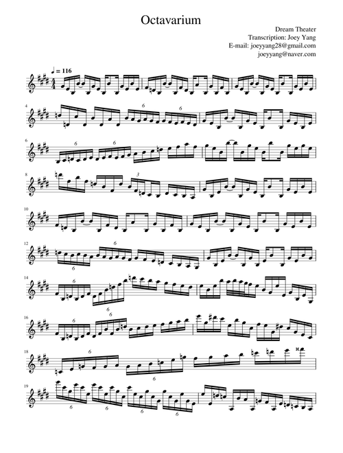 Dream Theater - Octavarium keyboard solo part (12:16~13:49)