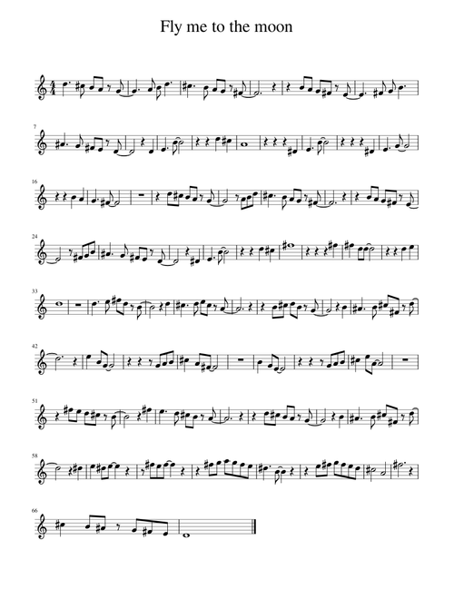 Fly me to the moon A.Sax solo