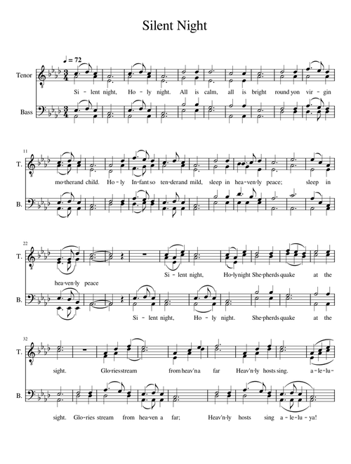 Silent Night - Men's Quartet