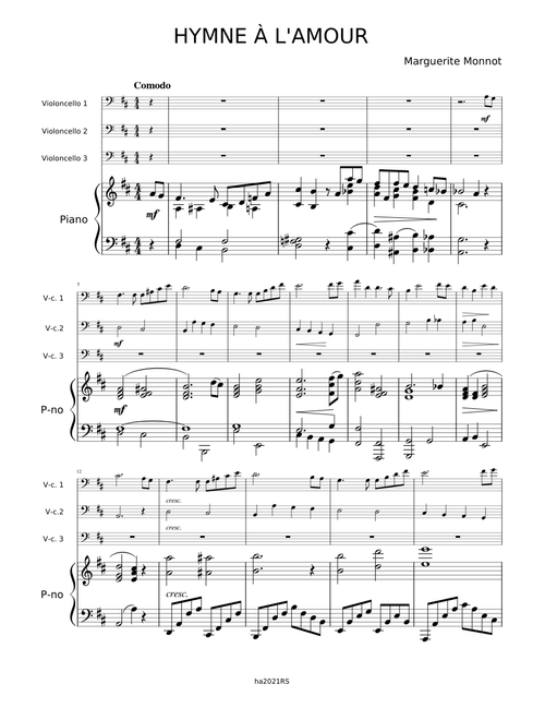 HYMNE À L'AMOUR – Monnot Marguerite