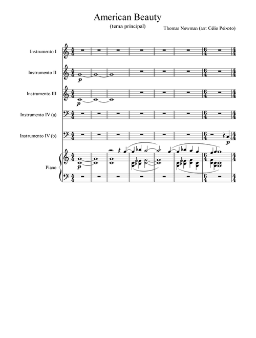 American Beauty (main theme) (Arr. Celio Vieira Peixoto) - Thomas Newman (Chamber Orchestra)