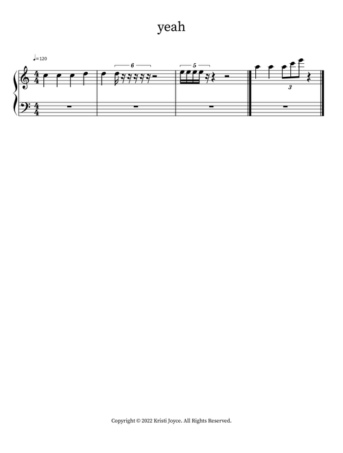 yeah - Sample Piece (Piano Solo)
