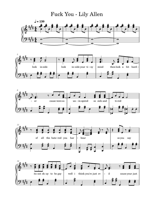 Fuck you – Lily Allen