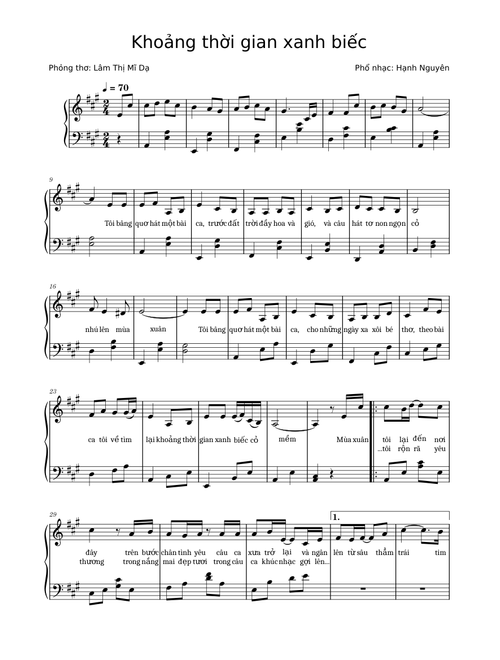 Khoảng thời gian xanh biếc