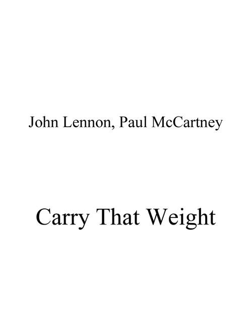 Carry That Weight (Arr. Ene Nixon) - The Beatles (Piano Solo)