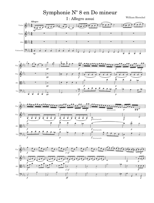 Symphonie Nº 8 en Do mineur - I Allegro assai - William Herschel
