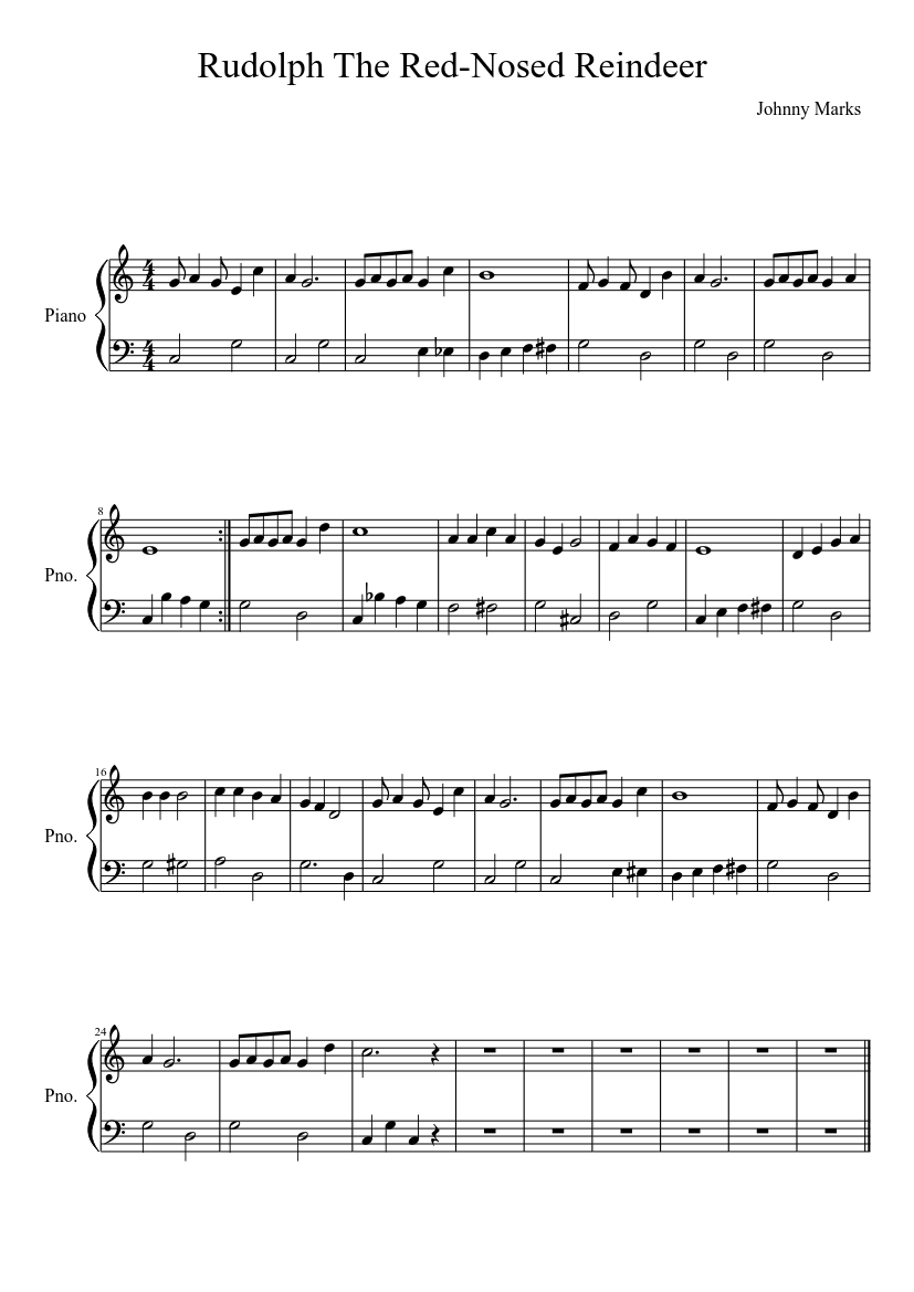Mikroprocessor Stavning Derivation Rudolph The Red-Nosed Reindeer Sheet music for Piano (Solo) | Musescore.com Mikroprocessor Stavning Derivation Rudolph The Red-Nosed Reindeer Sheet music for Piano (Solo) | Musescore.com