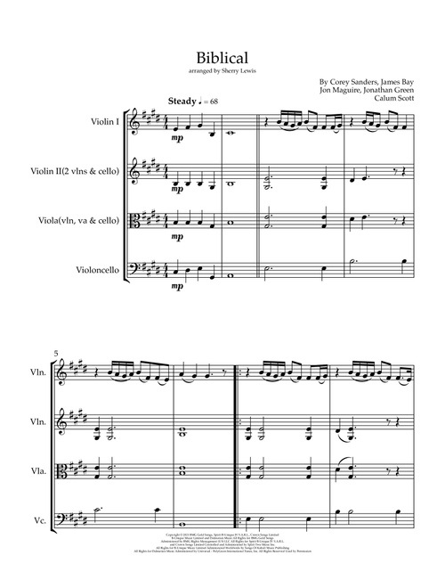Biblical (Arr. Sherry Lewis) - Calum Scott (String Ensemble)