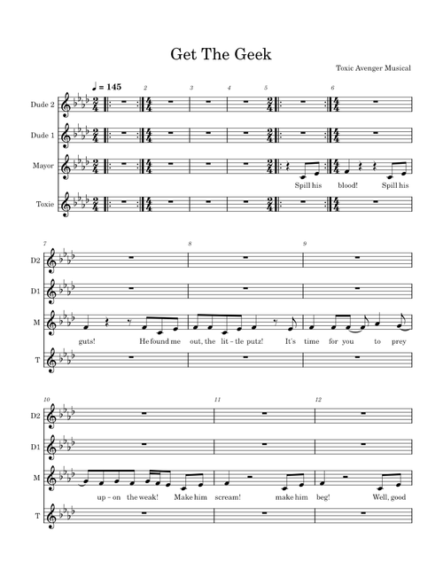 Toxic Avenger Musical - Get The Geek (Black Dude Harmony)