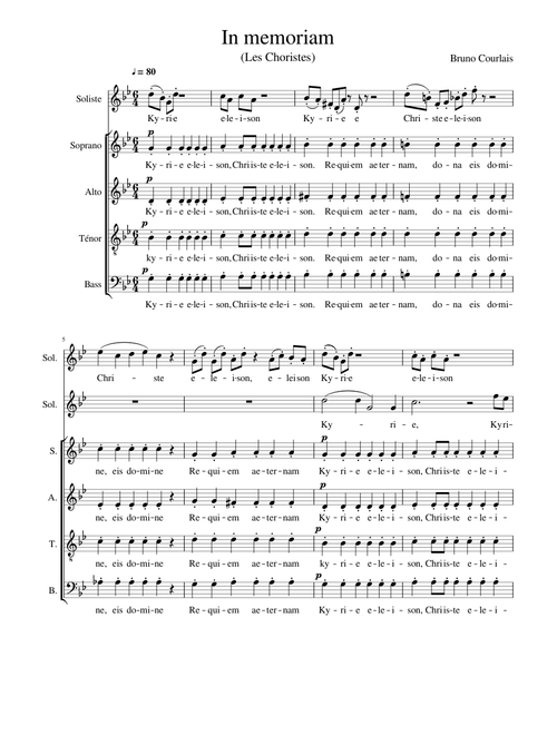 In memoriam - (Les Choristes) - Bruno Courlais