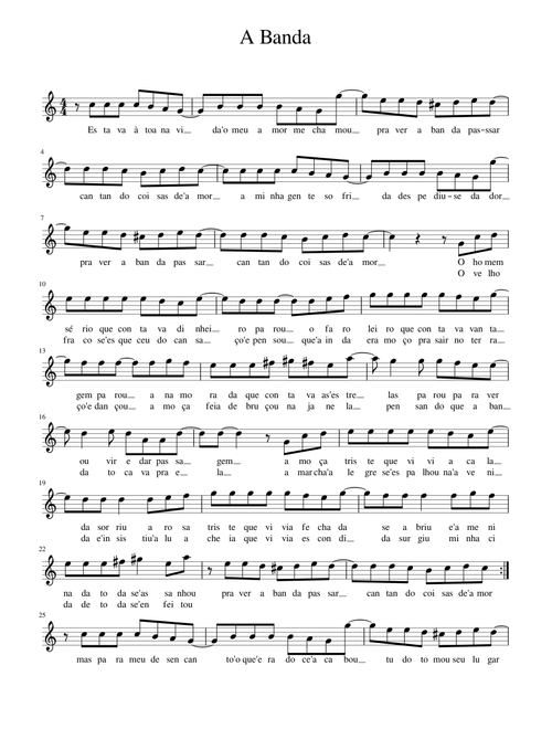 A Banda - Chico Buarque (Voz)