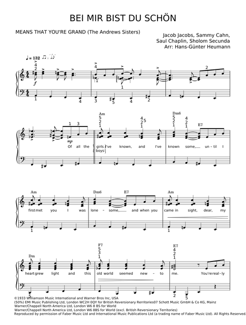 Bei mir bist du schoen - The Andrews Sisters