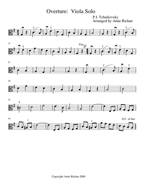 The Violist's Nutcracker (Arr. Amie Richan) - P.I. Tchaikovsky (Viola Solo)