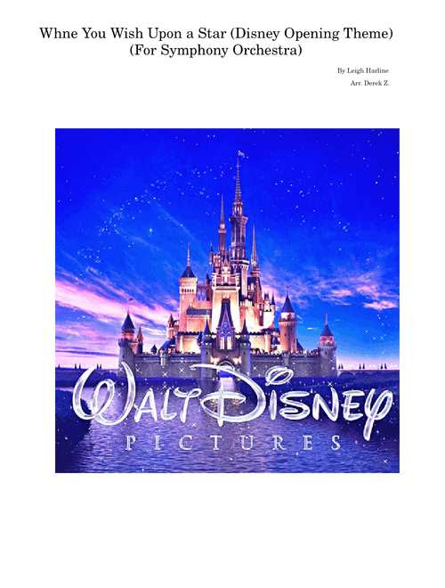 When You Wish Upon a Star (Disney Opening Theme) - By Leigh Harline/ Arr. Derek Z.