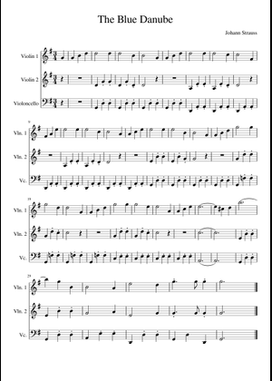An der schönen blauen Donau de Johann Strauss (Sohn) » Partitions pour