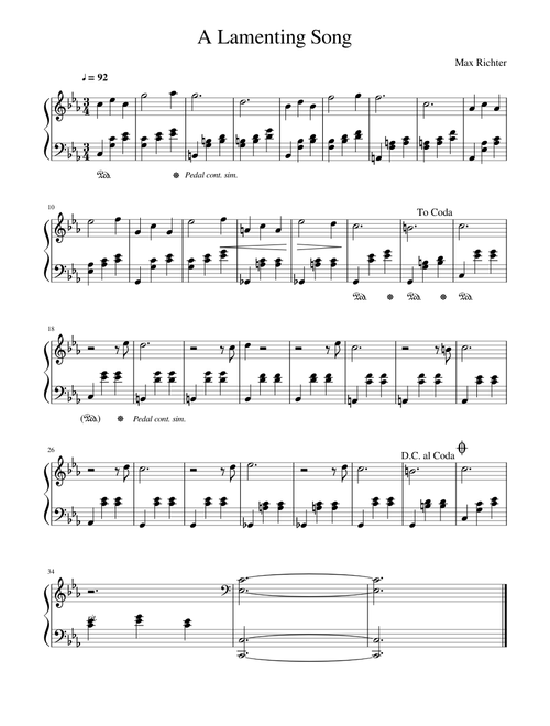 A Lamenting Song Max Richter