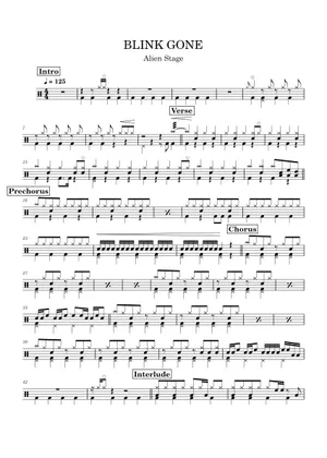 Blink Gone – 에이스테 (ALIEN STAGE) Sheet music for Piano (Solo) Easy ...