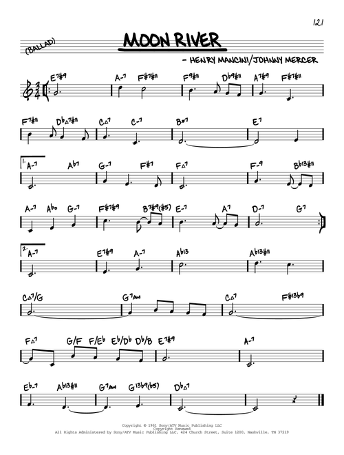 Moon River (arr. David Hazeltine) - Andy Williams (Real Book - Enhanced Chords)