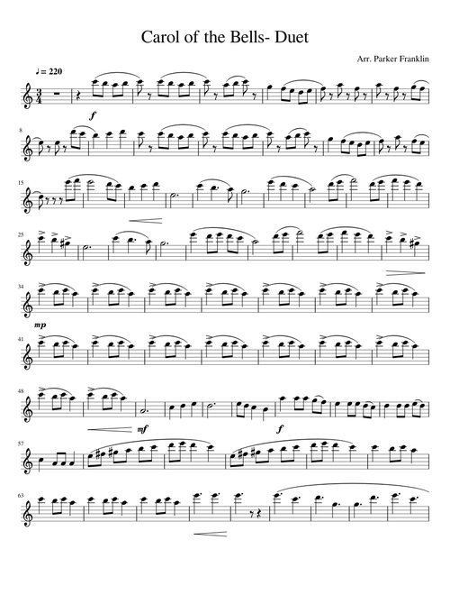 Carol of the Bells (Alto)