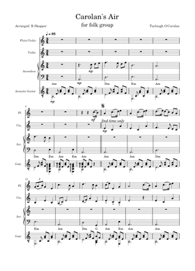 Free Carolan's Air (Am) by Misc tunes sheet music | Download PDF