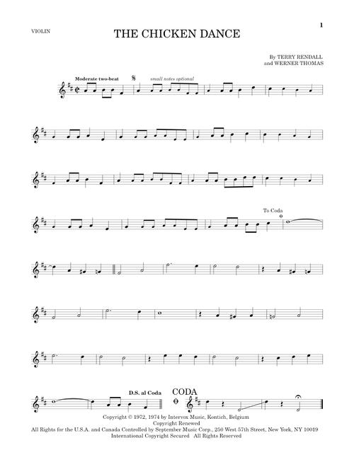 The Chicken Dance - Werner Thomas (Violin Solo)
