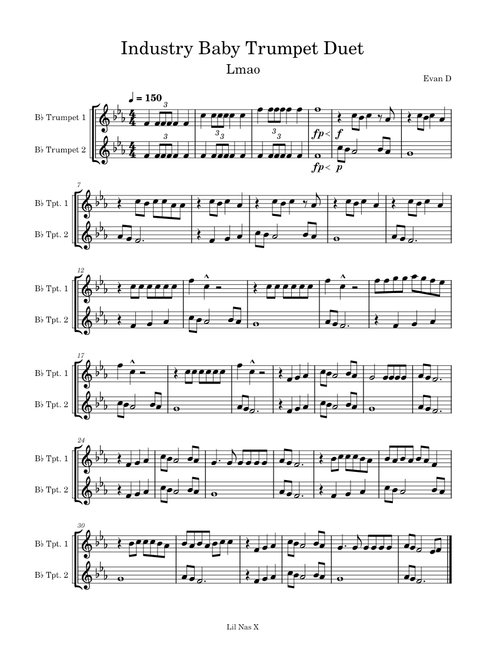 Industry Baby – Trumpet Duet