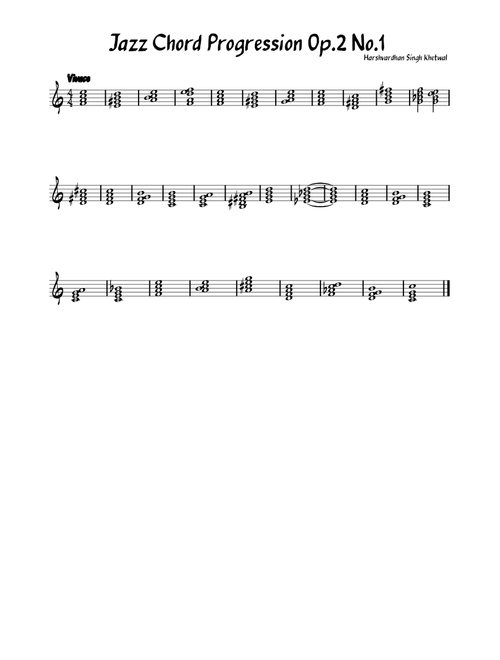 Jazz Chord Progression Op.2 No.1 – geetomaira