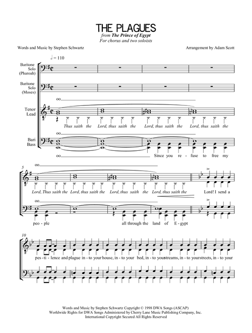 The Plagues (Arr. Adam Scott) - Stephen Schwartz (Choral, TTBB)