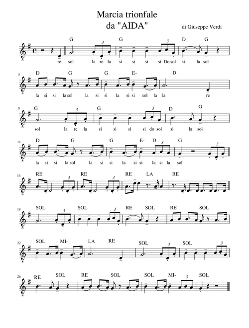 Marcia trionfale da AIDA di Giuseppe Verdi
