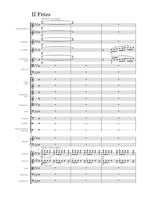 Debussy - Trio Nocturnes, II. Fetes