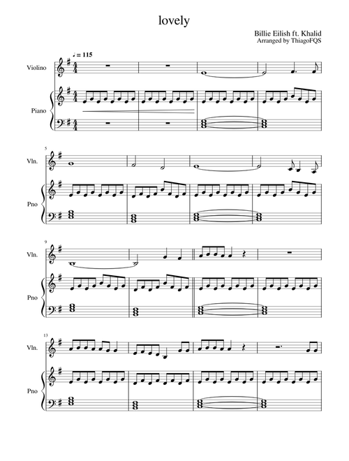 lovely - Billie Eilish ft. Khalid | Piano and Violin