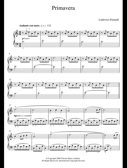 Primavera - Ludovico Einaudi (Educational Piano)