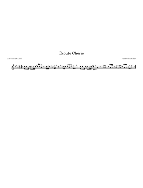 Écoute Chérie (solo synth)