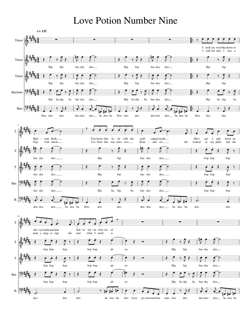 Love Potion Number Nine (acapella)