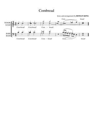 Cornbread Tag – Roman King (Spicy) Sheet Music for Soprano, Alto, Tenor ...