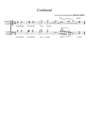 Cornbread Tag Cornbread Tag – Roman King (Spicy) Sheet Music for Soprano, Alto, Tenor ...