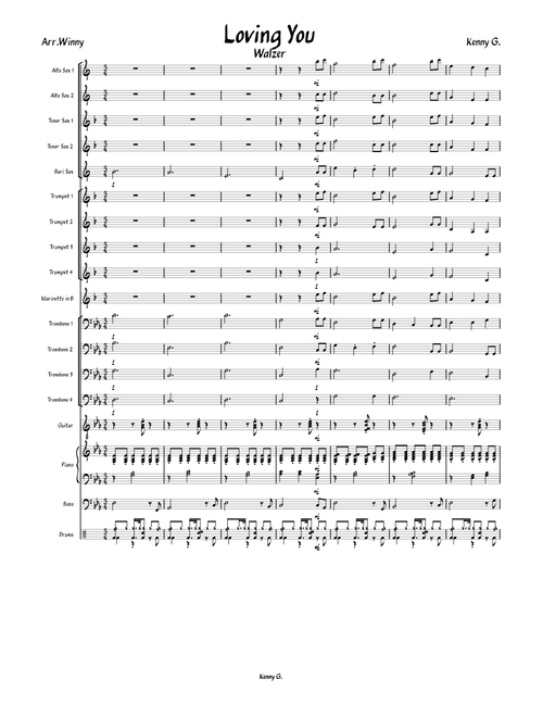 Loving You Walzer for Bigband