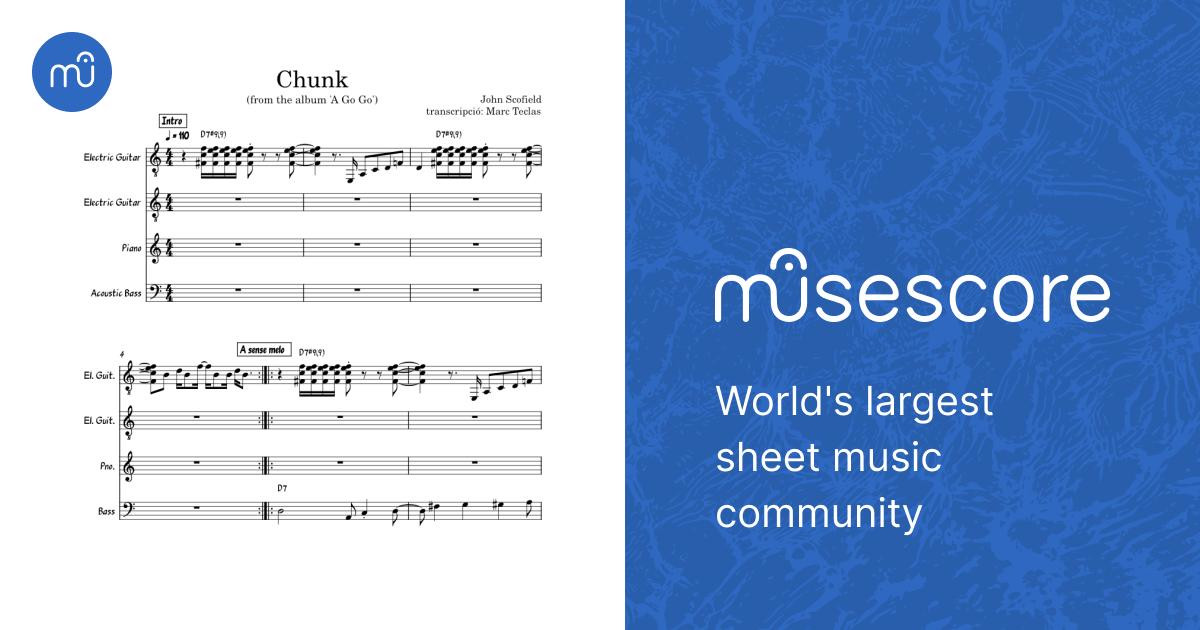 Chank – John Scofield Sheet music for Piano, Guitar, Bass