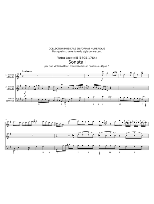 Sonata I - Pietro Locatelli
