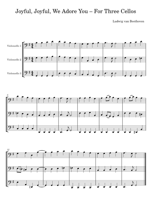 Ode to Joy / Joyful, Joyful We Adore You - Ludwig van Beethoven