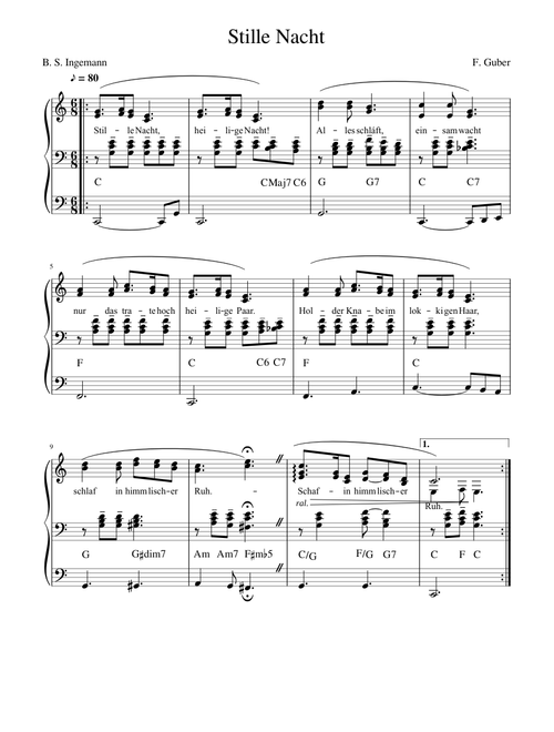 Stille Nacht (Silent Night) - E-Organ