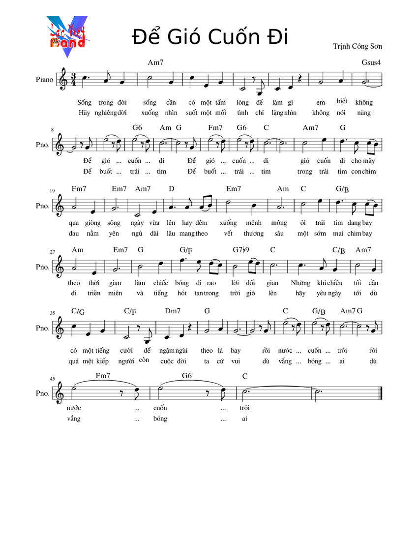  gi cu n i sheet music for piano solo musescore