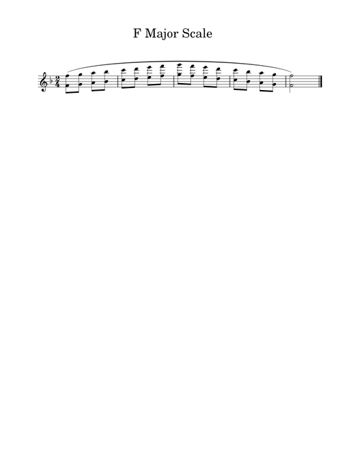 F major scale – Lessons - Scales F Major Scale