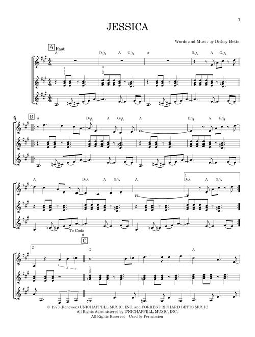 Jessica - Allman Brothers Band (Guitar Ensemble)