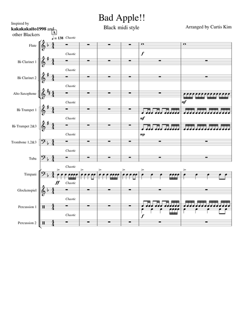 Bad Apple band arrangement